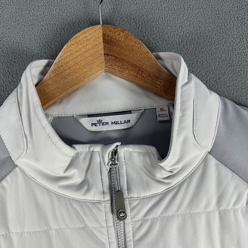 Peter Millar Jacket Mens XL Gray Merge Hybrid Quilted Quiet Luxury Golf Office - Picture 9 of 11